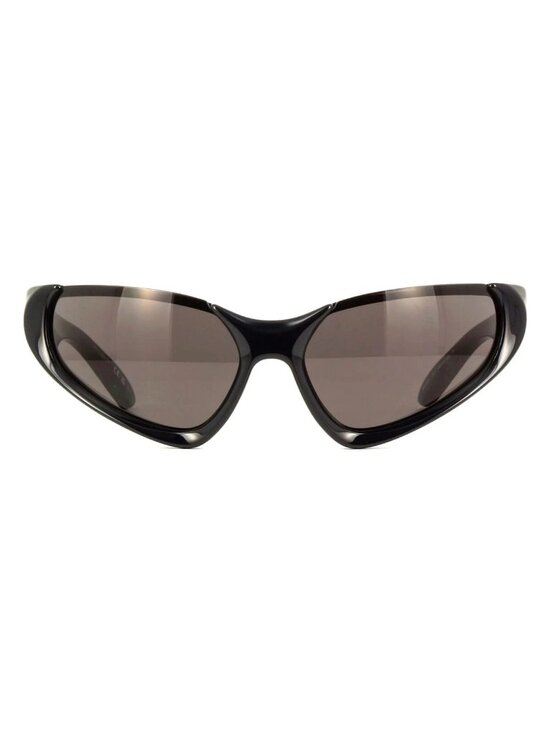 NEW BALENCIAGA SUNGLASSES BB0202S 001 WOMEN OVERSIZED BLACK/GRAY EYEWEAR
